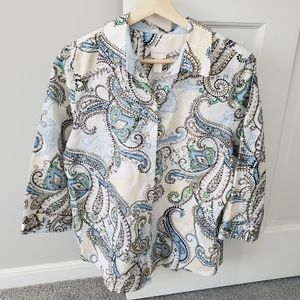 Chico's Paisley No Iron Blouse
